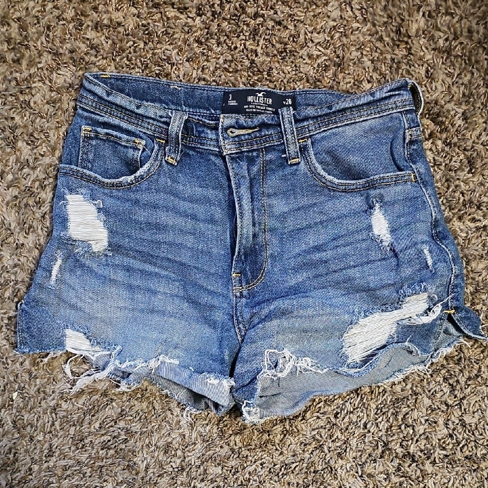 Hollister Women's Blue Denim Shorts